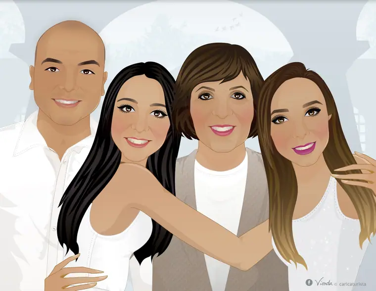 Caricatura por encargo realizada por Vionda