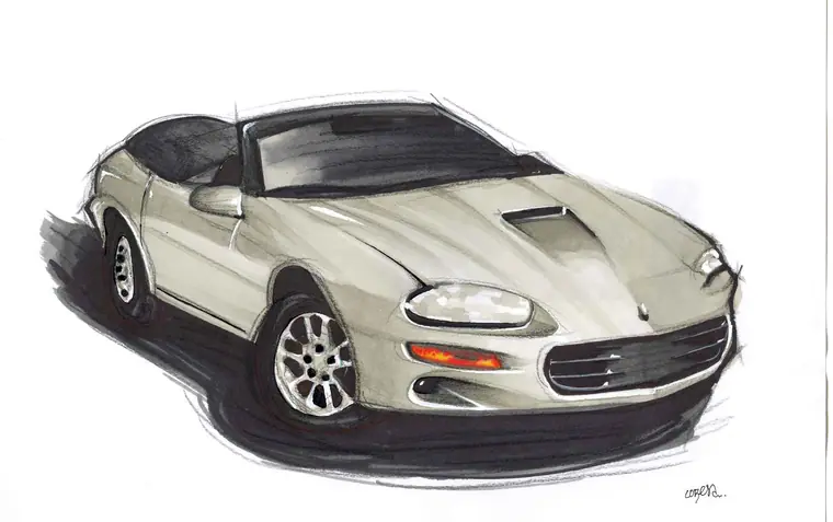 Camaro gris — Ilustración de autor por Vionda