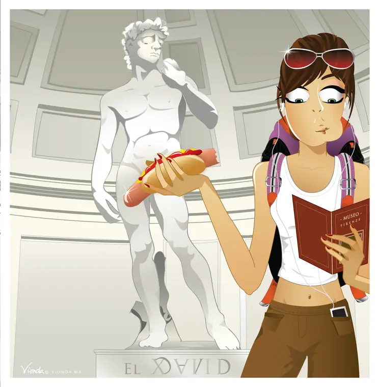 El David — Ilustración de autor por Vionda