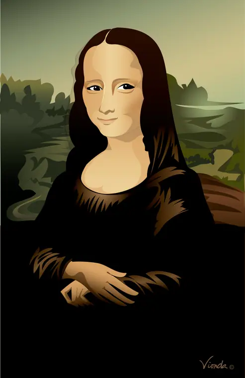 Mona Lisa, versión propia — Ilustración de autor por Vionda