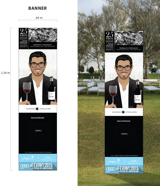 Banners FEVINO — Proyecto ilustrado por Vionda